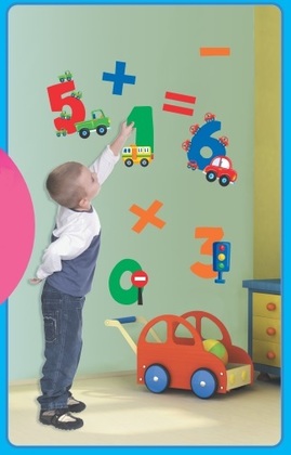 3D Nástenné dekorácie, Čísla, Autá