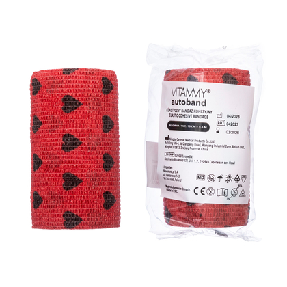 VITAMMY Autoband Samolepiaca bandáž s potlačou srdiečka, červená, 10cmx450cm