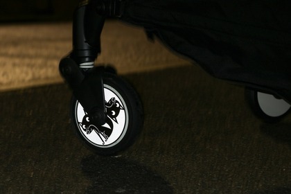 Pogu Reflexné nálepky na kolesá kočíka, Líšky, set - 4ks