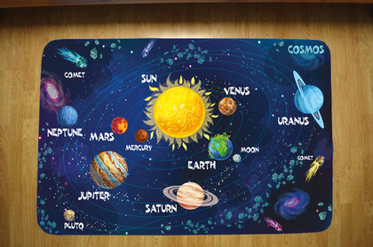 Marko Ultra mäkký detský koberec 100x150 - Kosmos - anglická verzia, kolekcia vesmír