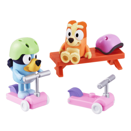 BLUEY Bluey & Bingo Scooter Fun, Zábava na skútru - set figurek a příslušenství
