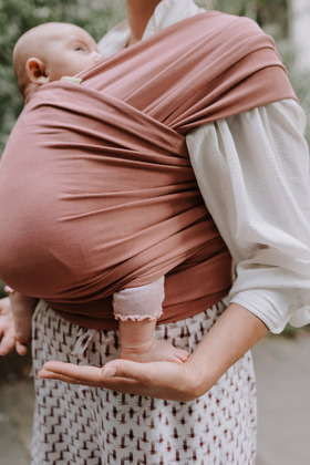 BOBA Wrap Šatka na nosenie detí, špinavo ružová
