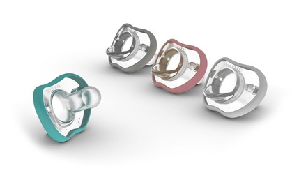 Nanobébé Flexy Silikónový upokojujúci cumlík, 3m+, šedý, 2ks