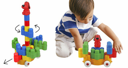Ks Kids Bloky Popoboblocs – Turn Turn Loco Cubes mit Patrick dem Hund, 26 Würfel