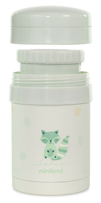 Miniland Dolce Étel termosz 2 légmentesen záródó edénnyel, 700 ml, menta