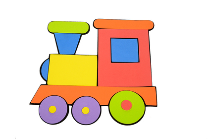 Fali dekoráció, repülőgép és mozdony