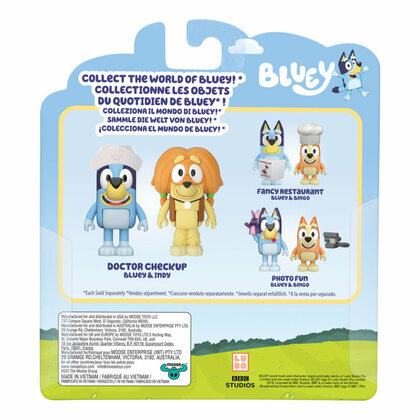 BLUEY Doctor Checkup, Lékařská prohlídka - set 2 figurek a příslušenství