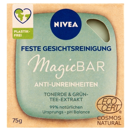 NIVEA Magic Bar Reinigende Peeling-Gesichtsseife, 75 g