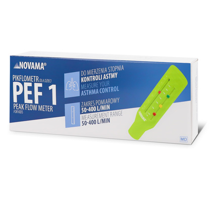 NOVAMA PEF 2 Spirometr pro děti, certifikovaný s deníkem