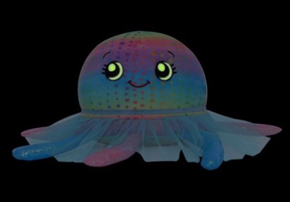 Dream Beams - Svietiaci plyšák/vankúšik, Chobotnička Juliana, 18cm