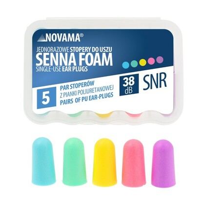 Nová SENNA FOAM penové špunty do uší/ 5 párů