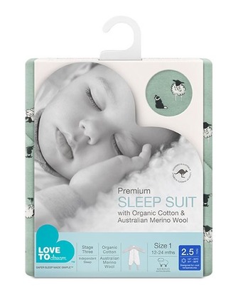 Love To Dream - Pyžamo 24-36 m - olivová - Fáza 3 - 2,5 TOG Merino