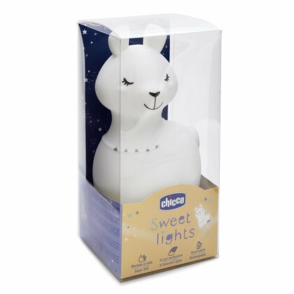Chicco SOFT LAMP,  Nočné svetielko zo silikónu  - Lama