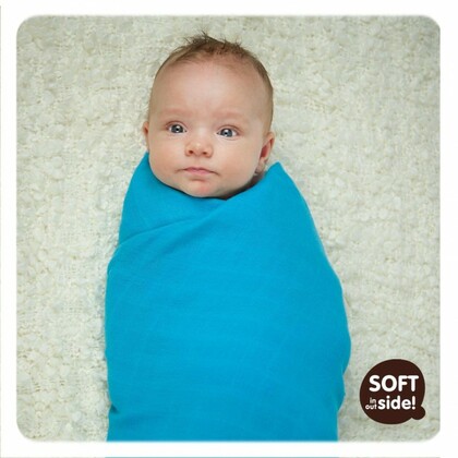 XKKO BMB zavinovačka - osuška, 120x120 Cyan