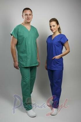 Primastyl Pánská operační košile VÍT s výstřihem do V, světle zelená, vel. S M