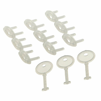 Dreambaby Chrániče zásuvek, 9ks + 3 klíče, transparentní