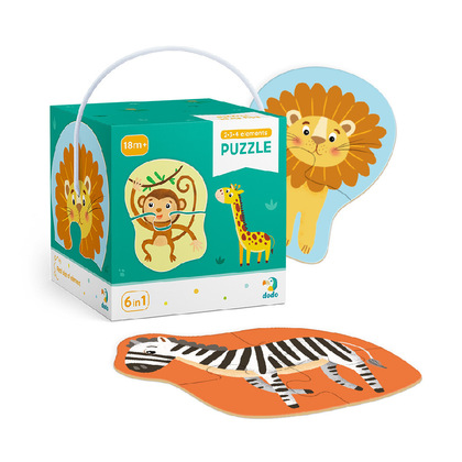 DoDo Puzzle 2-3-4 Elemente 6in1 – Wilde Tiere