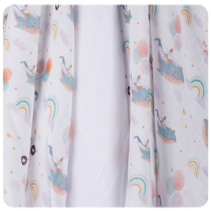 XKKO BMB Bambusové plienky, Digi - Sky Whale, MIX 3ks, 70x70