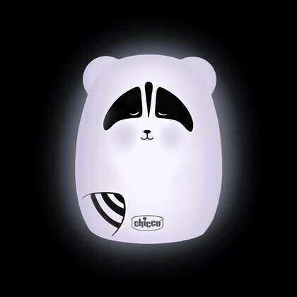 Chicco SOFT LAMP, Silikon-Nachtlicht - Waschbär