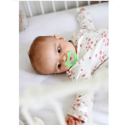 MUNCHKIN LATCH Set silikonových dudlíků, od 0m+, 2ks, zelená/oranžová