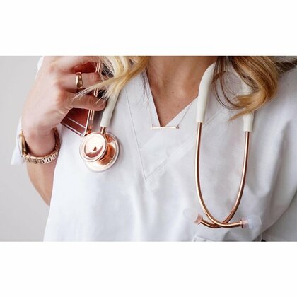 MDF 777 MD ONE Stetoskop pre internú medicínu,  ružové zlato/biely