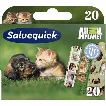 Salvequick Animal Planet Patch mit Tieren für Kinder, 20 Stk