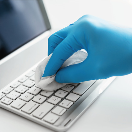 CLARA Bezpudrové nitrilové rukavice modré XS, 100 ks