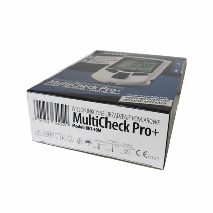 NOVAMA MULTICHECK PRO+ Messgerät + Streifen (Glukose, Cholesterin, Harnsäure)