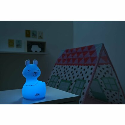 Chicco SOFT LAMP,  Nočné svetielko zo silikónu  - Lama