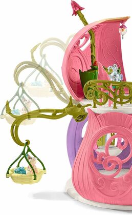 Schleich Set trblietavý kvetinový dom s jednorožcom a jazierkom