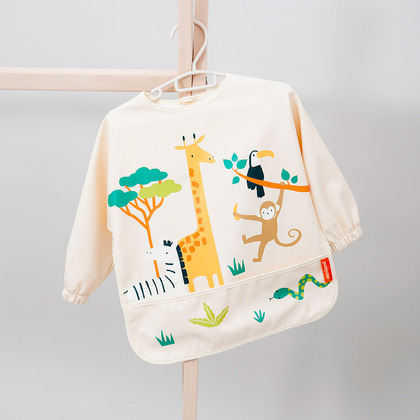 Miniland Podbradník s dlhým rukávom - Džungľa