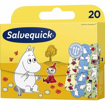 Salvequick Moominki Pflaster für Kinder, 20 Stk