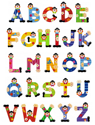 SEVI Písmenko W - Klaun