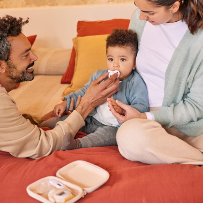 Miniland Valencia Sada 3 Thermometer, Thermometer mit flexibler Spitze, für das Bad, Schnuller