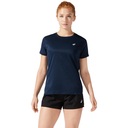 Asics Core SS TOP Damen-Sportshirt mit kurzen Ärmeln, blau, Gr L