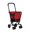 Playmarket EASY GO, nákupný košík na kolieskach, červená/čierna