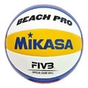 Mikasa Beach Pro BV550C Beachvolleyball, Weiß, Blau, Orange, Gelb, Groß. 5