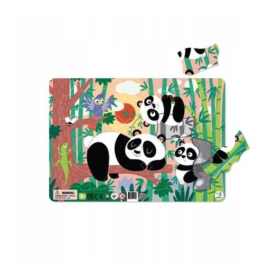 DoDo Puzzle szőnyeggel - Pandák 21 db
