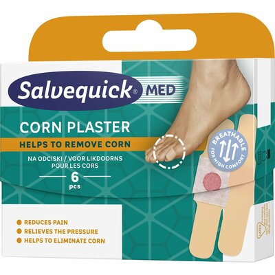 Salvequick Corn Náplasť na kurie oká, 6 ks