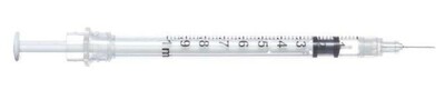 SOL-CARE Bezpečnostní stříkačka na tuberkulín s jehlou 1 ml 27G 1/2" 0,4 x 12,5 mm, 100 ks