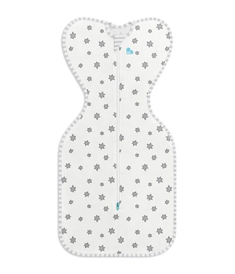Love To Dream Swaddle UP - XS méret - fehér, Csillagok STAGE1 - 0,2 TOG Eredeti