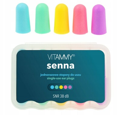 Vitammy Senna Einweg-Schaumstoff-Ohrstöpsel, 5 Paare