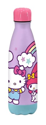 Kids Euroswan Hliníková fľaša Soft Touch 500ml - Hello Kitty
