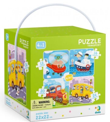 DoDo Puzzle 4in1 - Közlekedési eszközök