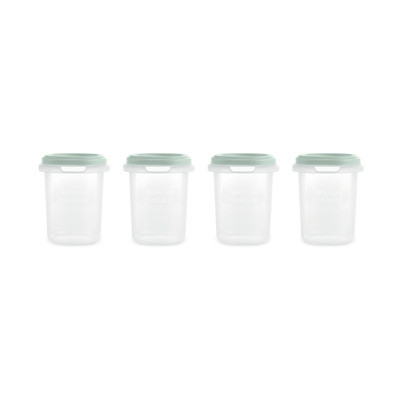Miniland Dolce Hermeticky uzatvárateľné nádoby na potraviny, 4x250 ml, mätová