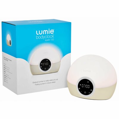 LUMIE Bodylock Spark 100 LED Budík a nočná lampa