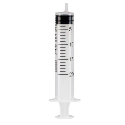SOL-M Trojdielna striekačka Luer excentrická, 20 ml, 100 ks