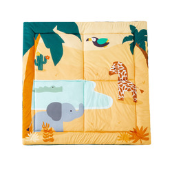 Little Big Friends Doppelseitige pädagogische Patchworkmatte – Dschungel