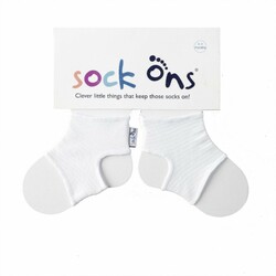 Sock Ons Návleky ne detské ponožky, White - Veľkosť 0-6m
