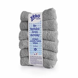 XKKO BIO bavlnené obrúsky Organic, 21x21 - Silver